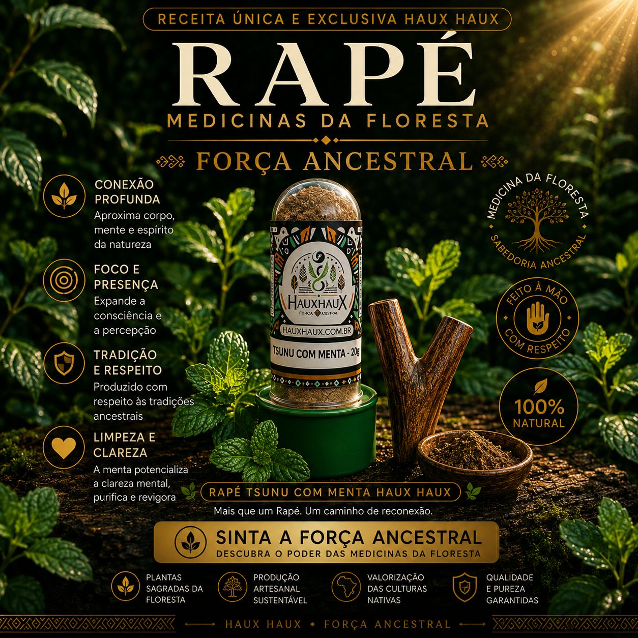 Rapé Tsunu com Menta